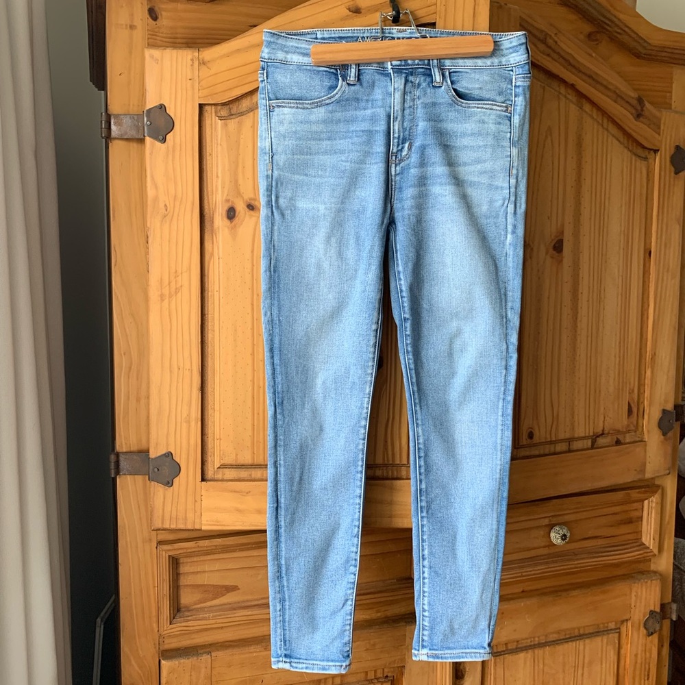 American Eagle Stretch Blue Denim Skinny Jeans